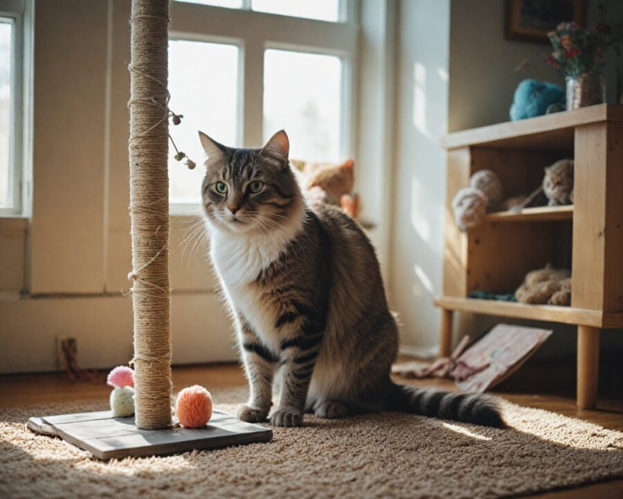 Dicas para escolher arranhadores resistentes para gatos grandes