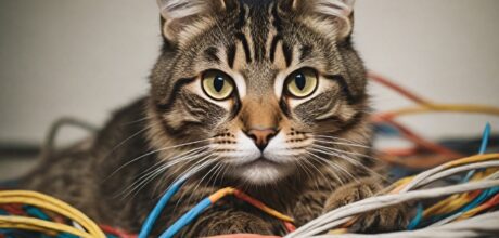 Como proteger fios elétricos de gatos curiosos em casa