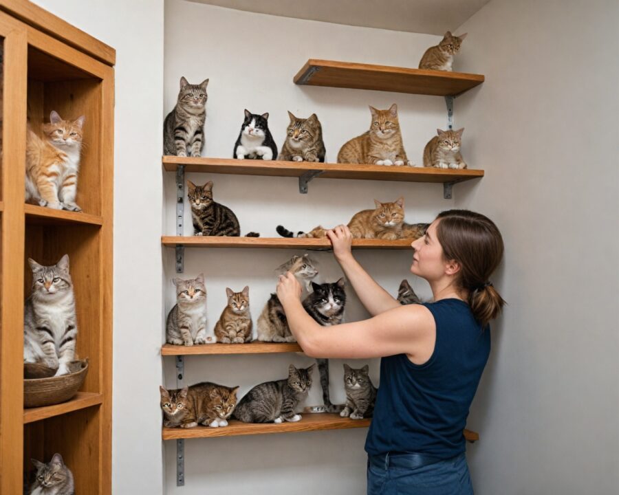 Como criar um espaço de escalada vertical para gatos em casa