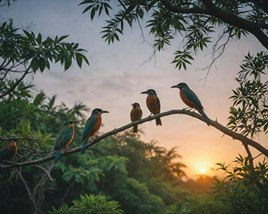 Espécies de pássaros que cantam ao amanhecer no Brasil