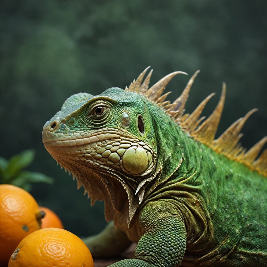 Alimentação ideal para iguanas: frutas e vegetais essenciais para a saúde do seu réptil