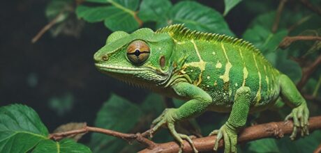 Alimentação ideal para camaleões: insetos e vegetais