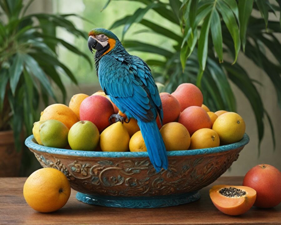 Melhores frutas para alimentar aves tropicais em casa