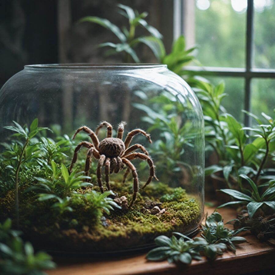 Cuidados Essenciais com a Temperatura e Umidade do Terrário de Tarântulas