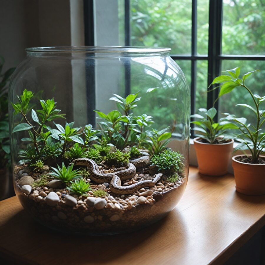 Como montar um terrário adequado para cobras pets: guia prático